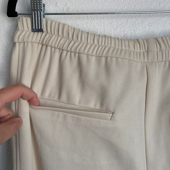NEW Zara High Waisted Cream Slit Trousers - Picture 10 of 13